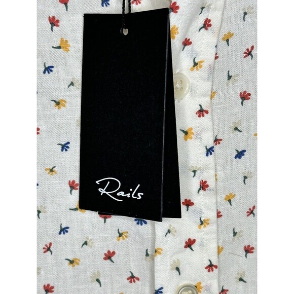 Rails Carson Trim Fit Floral Print Short-Sleeve Button-Up Shirt Men’s Sz 2XL - Picture 4 of 10